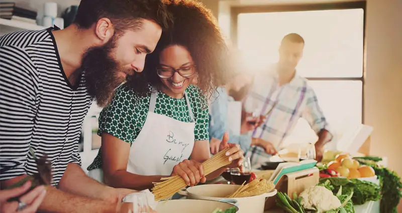 couple cooking class