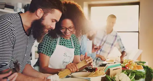 couple cooking class