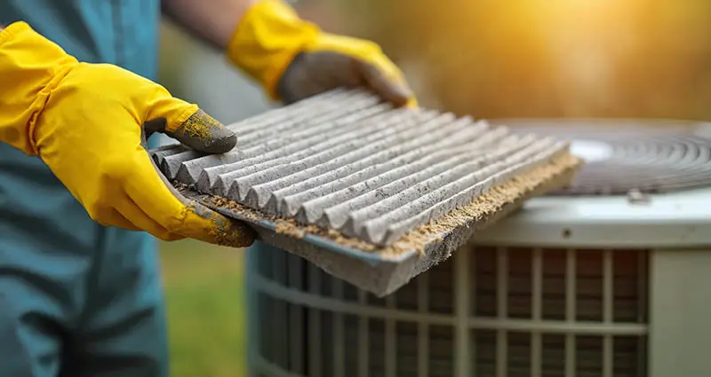 Replacing filter on air conditioner