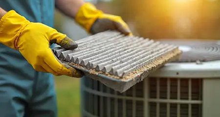 Replacing filter on air conditioner