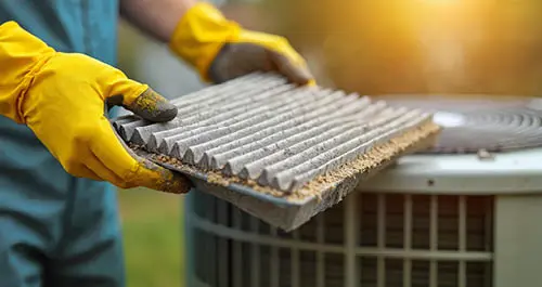 Replacing filter on air conditioner