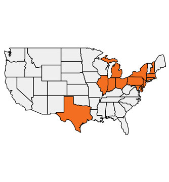 Direct Energy electricity gas map