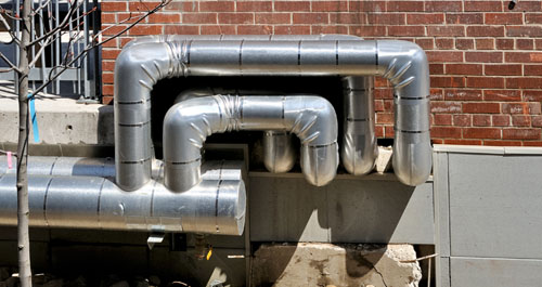 Exterior HVAC ductwork