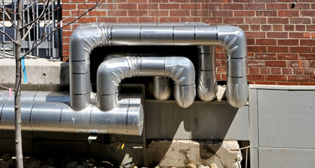 Exterior HVAC ductwork