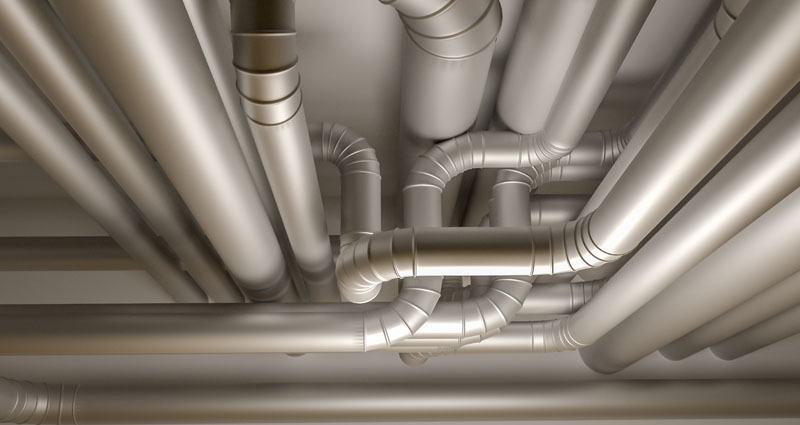 Interior HVAC ductwork