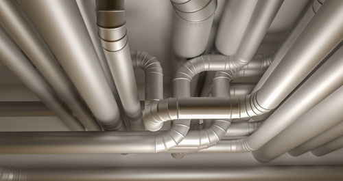 Interior HVAC ductwork
