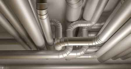 Interior HVAC ductwork